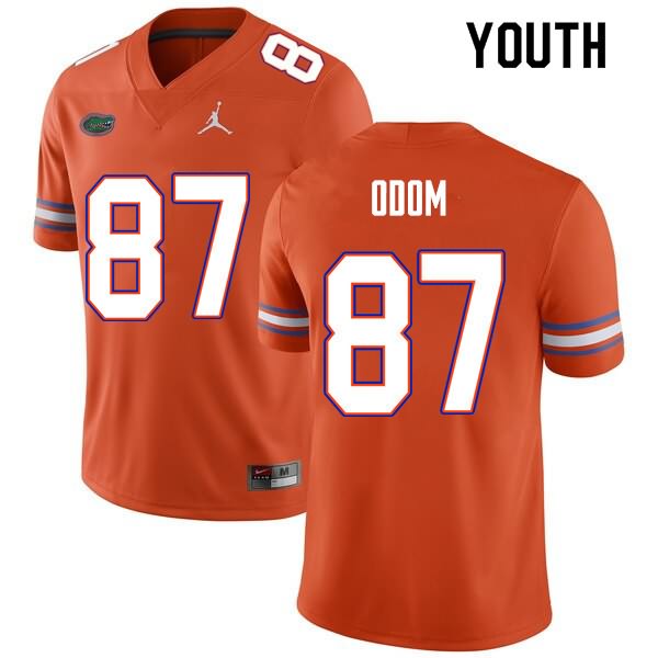 Youth NCAA Florida Gators Jonathan Odom #87 Stitched Authentic Nike Orange College Football Jersey CZY5665EU